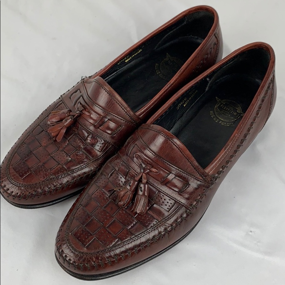 Florsheim brown basket weave Tassel Size 10.5 D
